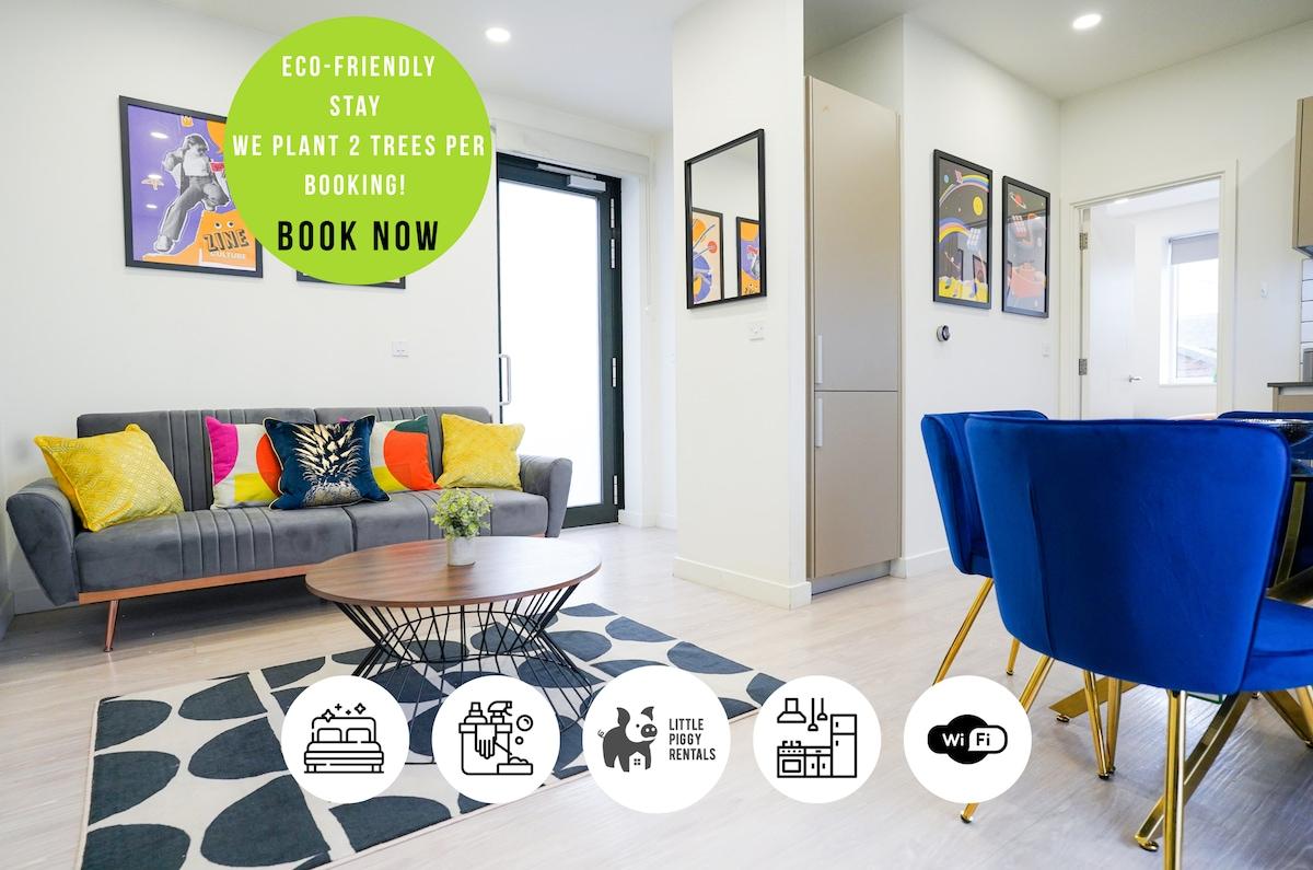 Central Modern 2br Apt. w/ Gym & Parking
