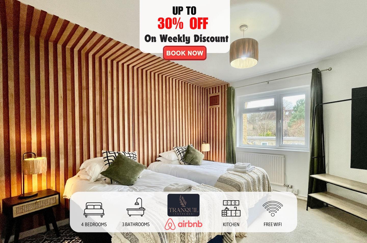 Tranquil Rentals Short Term Rental Oxford 4Bed 3Ba