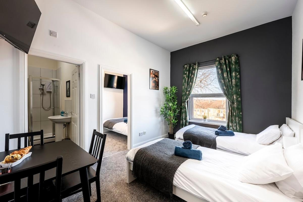 Bright Upper-Floor Suite | Sleeps 4 | Room Only