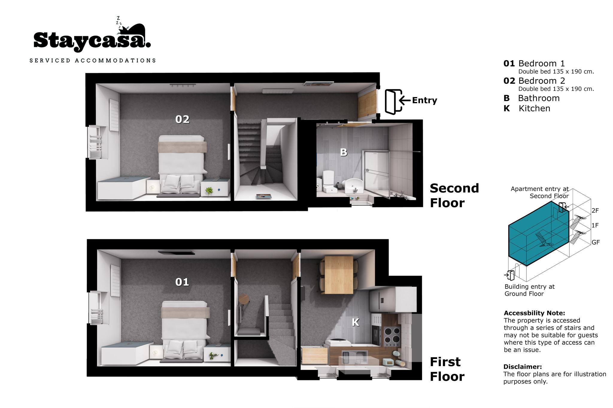 Casa Cove 2F Flat Free Parking - 5min to Hospital3